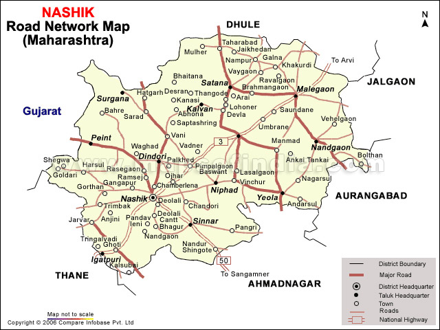 Nashik Map - Map of Nasik, Road Map, Guide Map Nashik, City Map